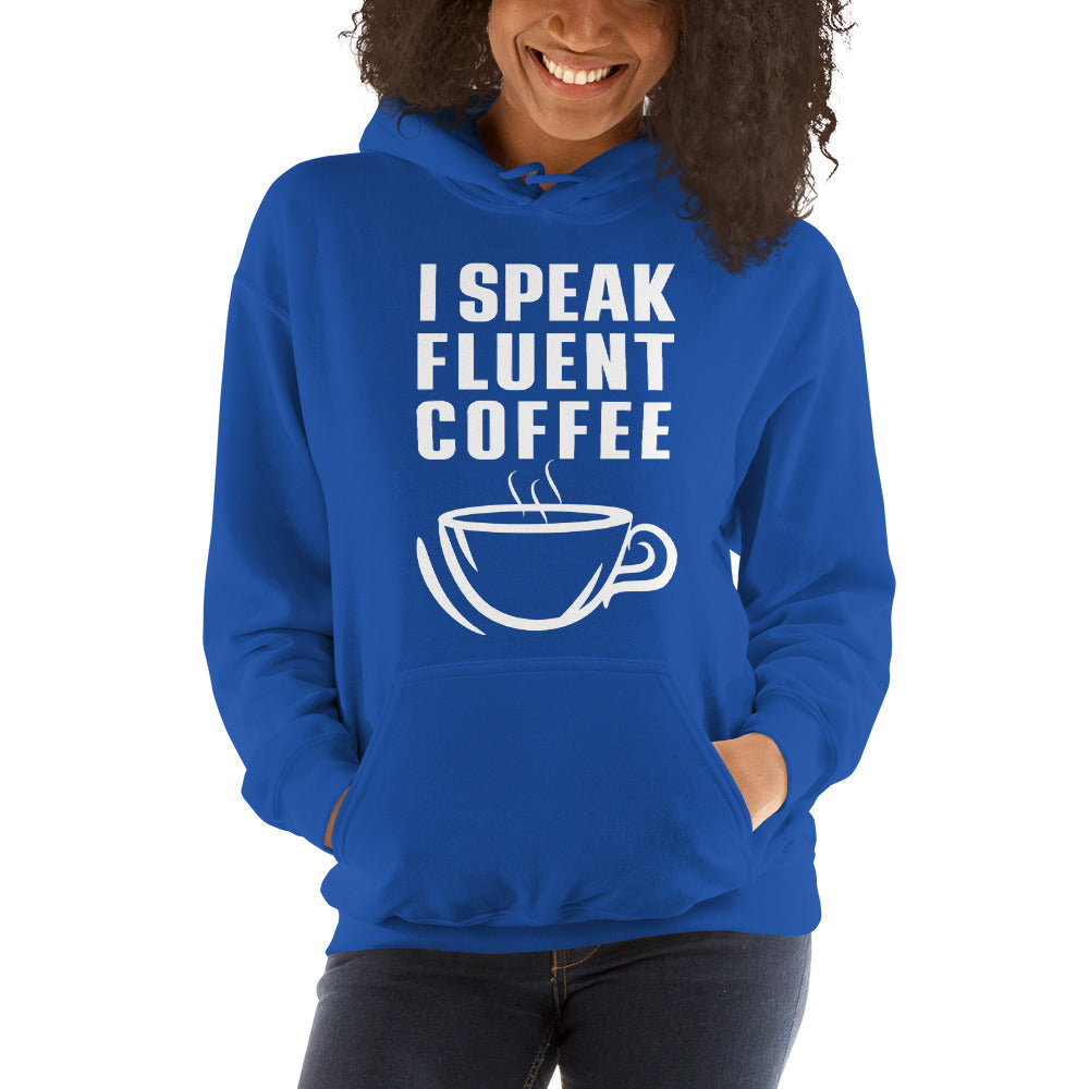 I Speak Fluent Coffee Small Cup - White - Hoodie