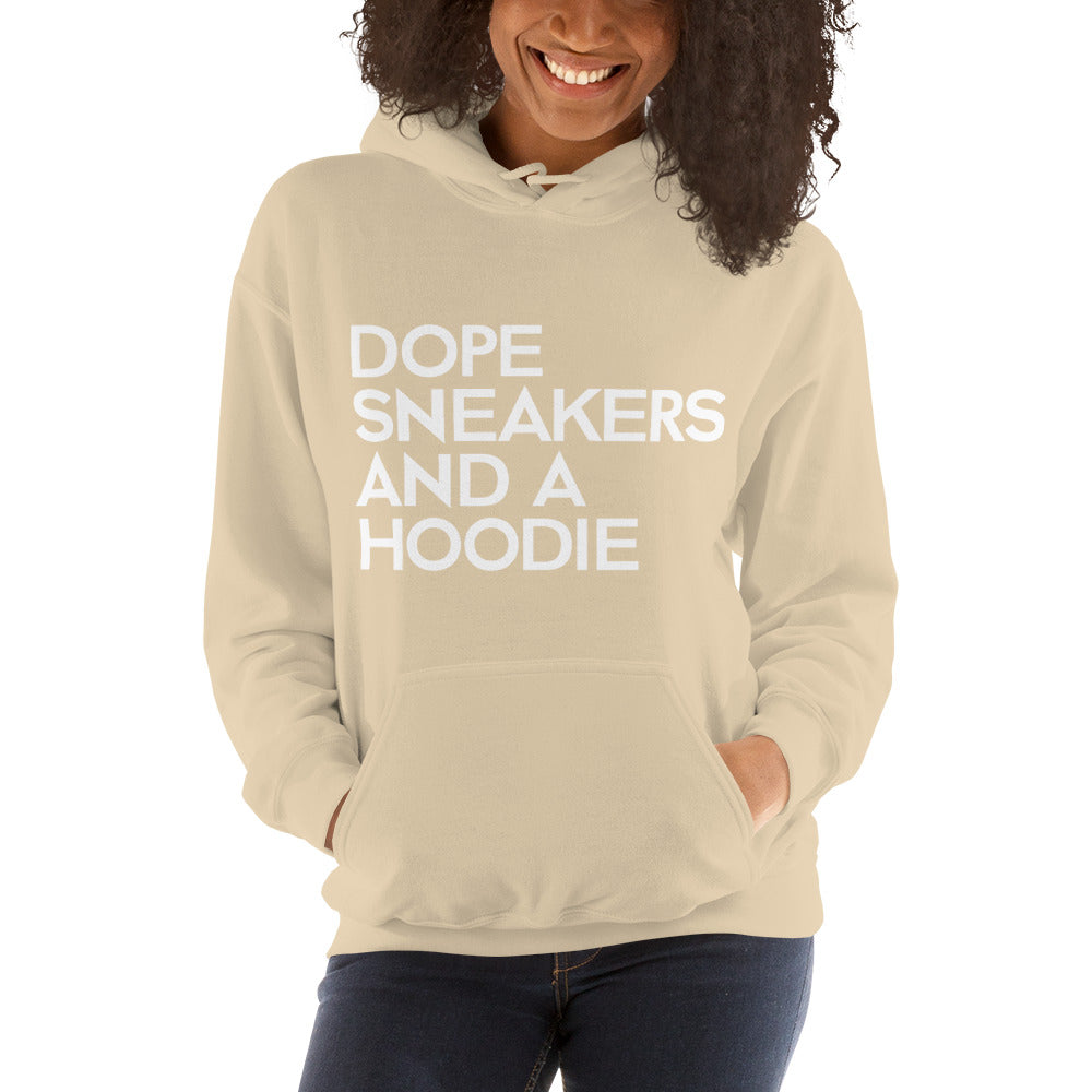 Sneaks and Hoodie - White Text Gildan