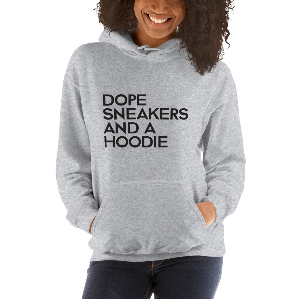 Sneaks and Hoodie - Black Text Gildan