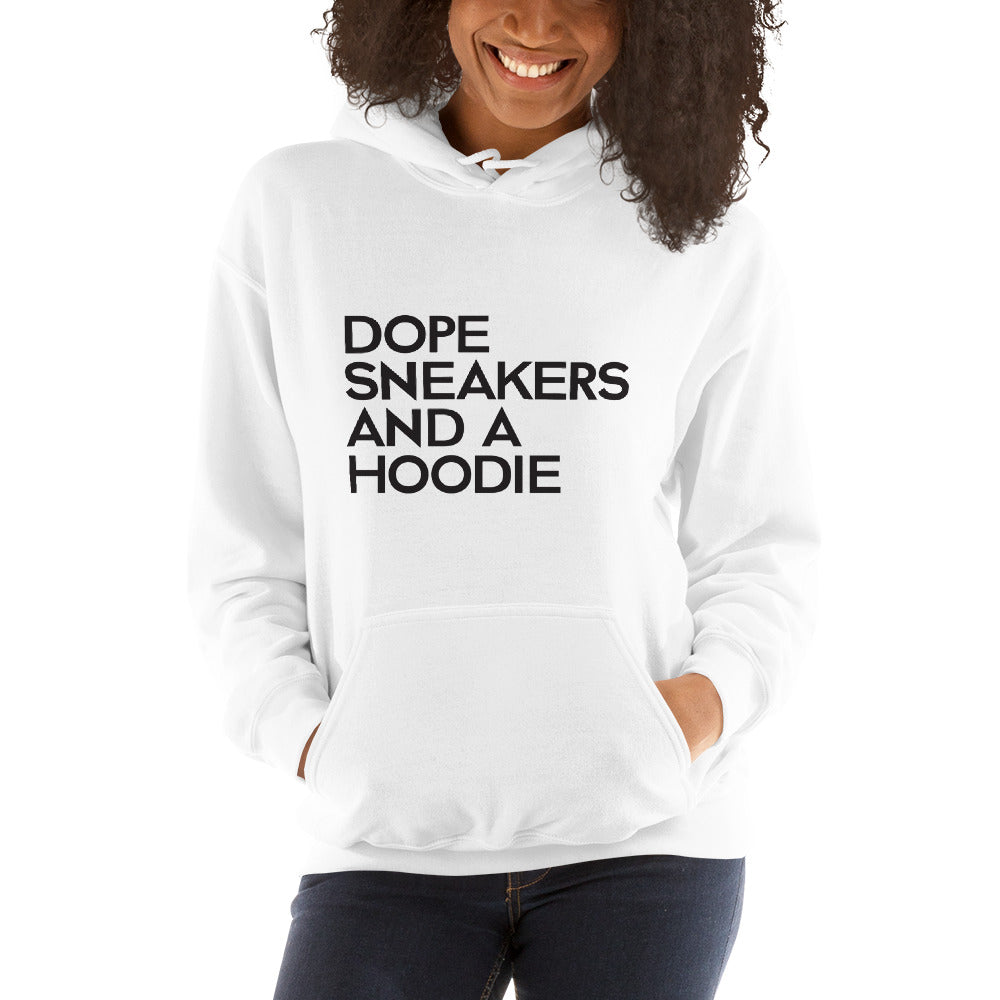 Sneaks and Hoodie - Black Text Gildan