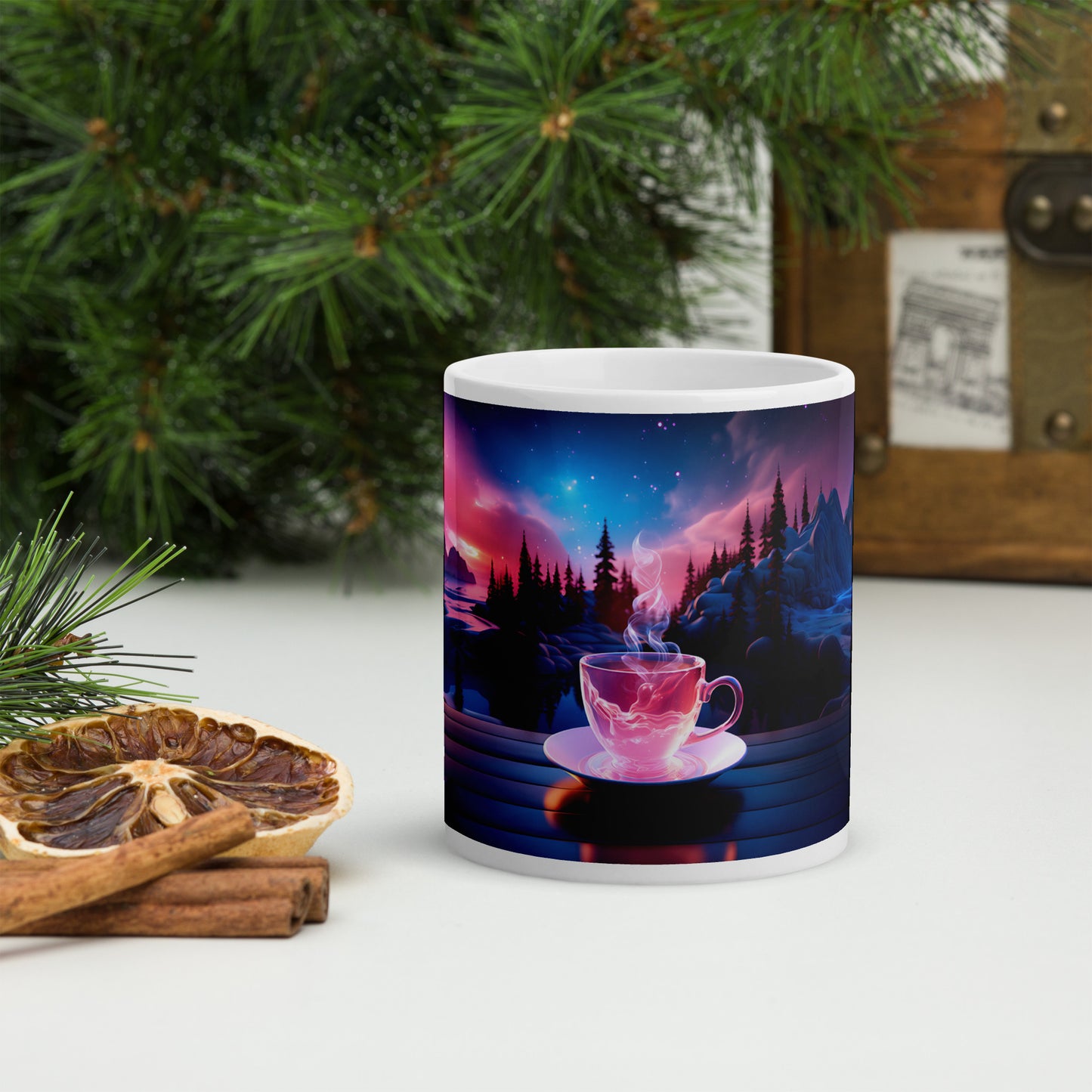 Cosmic Coffee Cups Mug Wrap v4 - 11oz