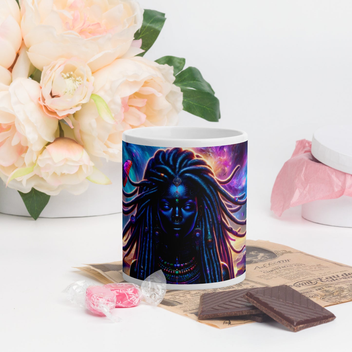 Mystic Moth Empress Mug: Sip in the Essence of Fantasy - v1 - 11oz