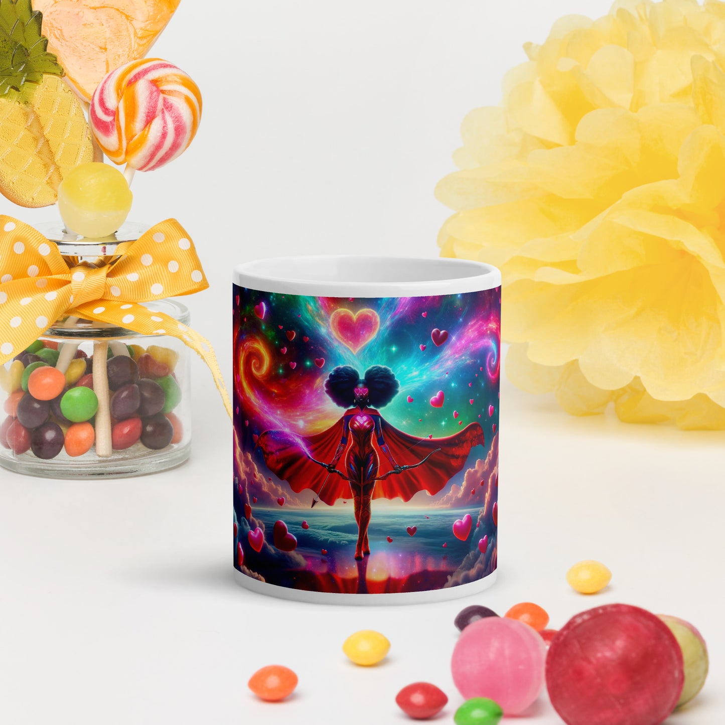 Heartstring Archer - Cosmic Love Cupid Coffee Mug - v1 - 11oz