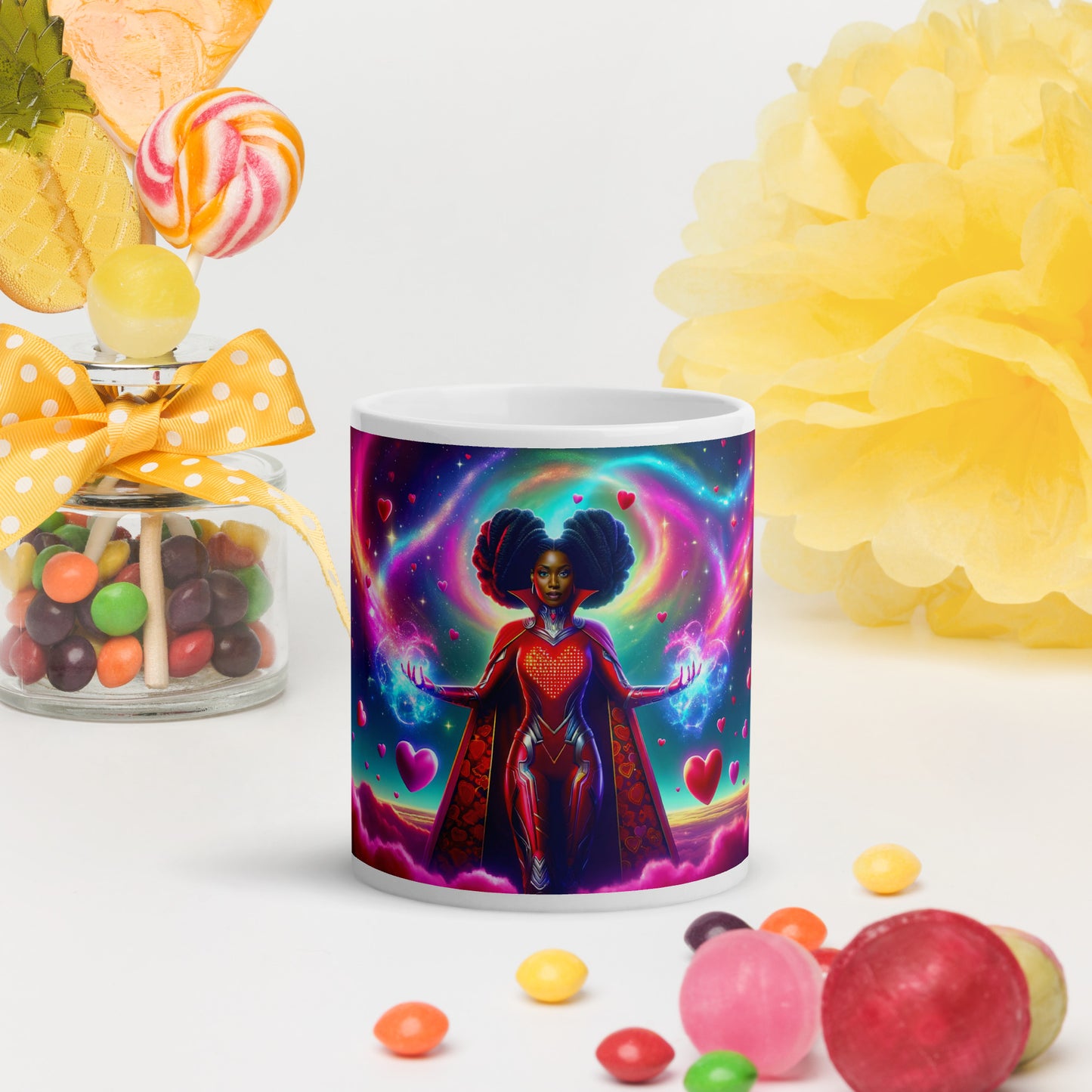 Heartstring Archer - Cosmic Love Cupid Coffee Mug - v2 - 11oz