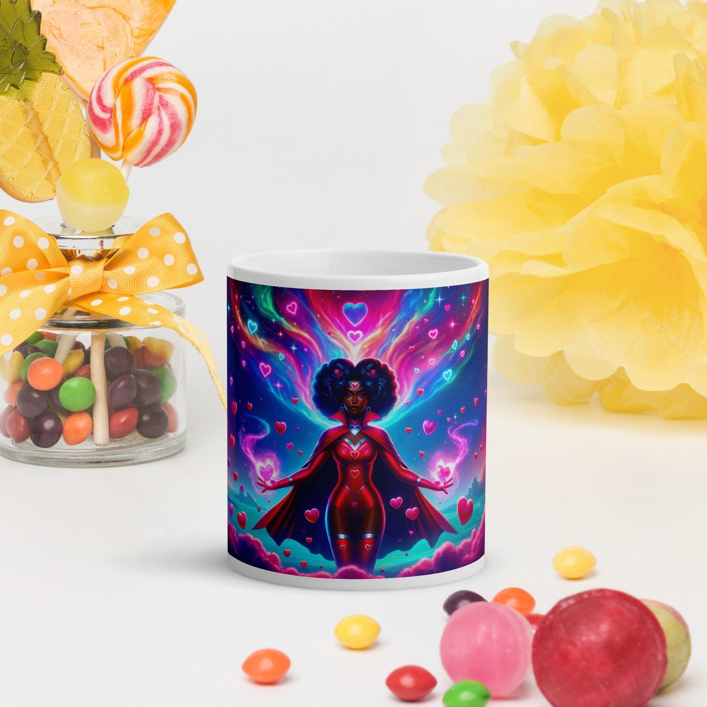 Heartstring Archer - Cosmic Love Cupid Coffee Mug - v3 - 11oz