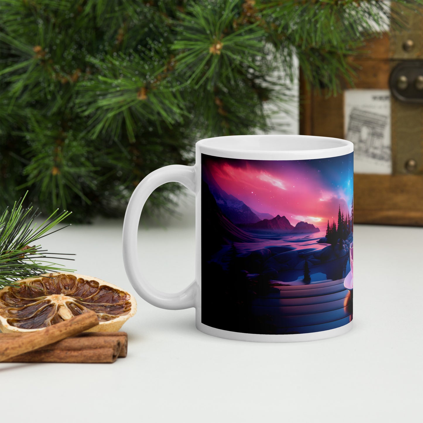 Cosmic Coffee Cups Mug Wrap v4 - 11oz