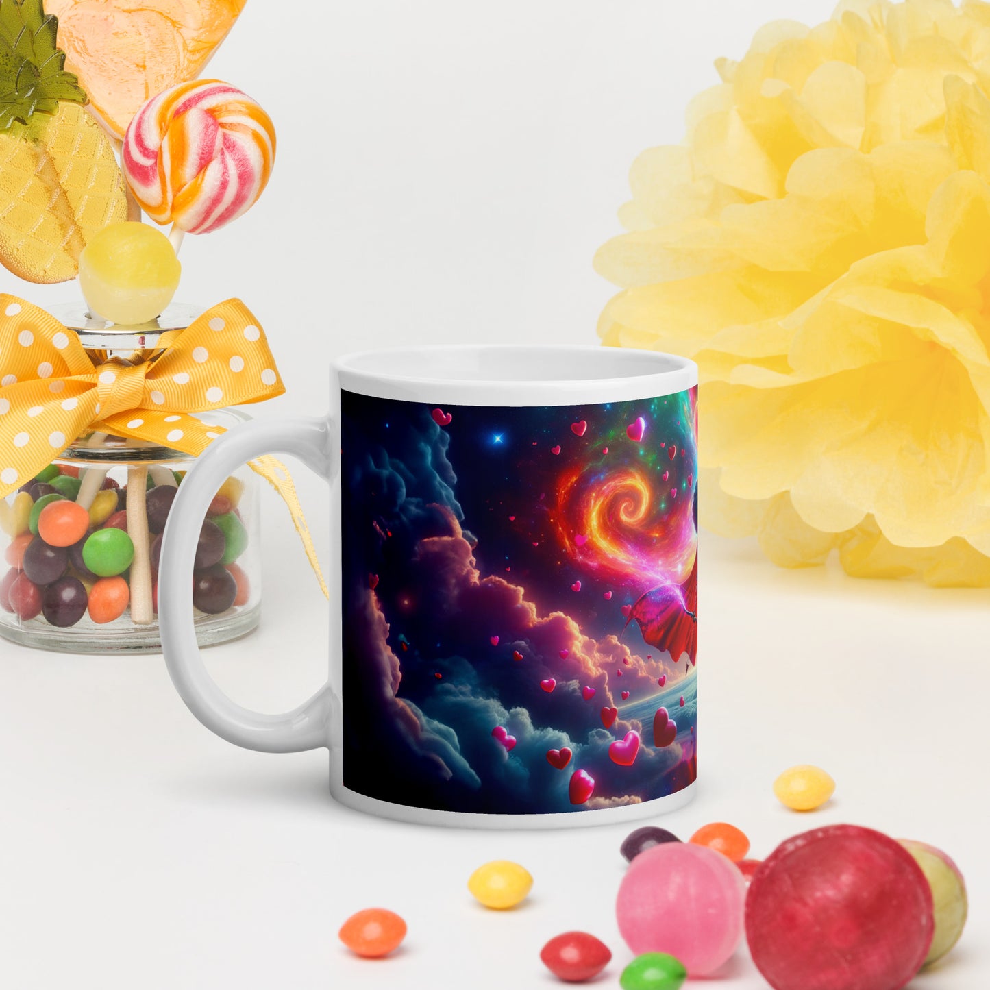 Heartstring Archer - Cosmic Love Cupid Coffee Mug - v1 - 11oz