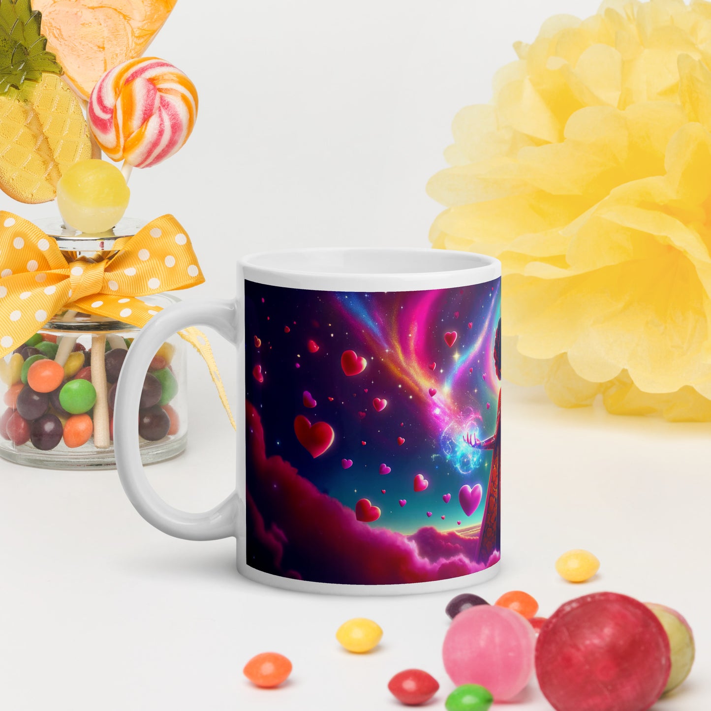 Heartstring Archer - Cosmic Love Cupid Coffee Mug - v2 - 11oz