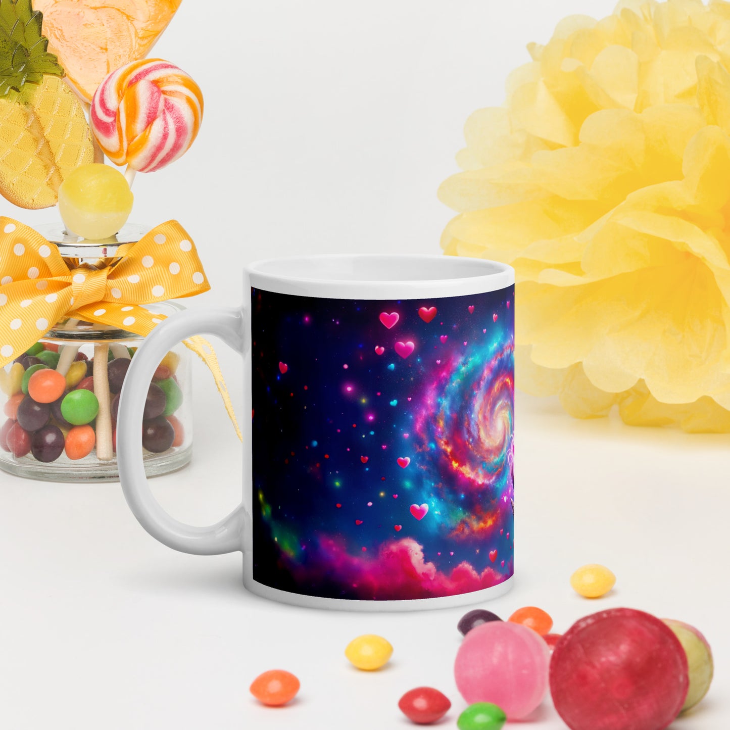 Heartstring Archer - Cosmic Love Cupid Coffee Mug - v5 - 11oz