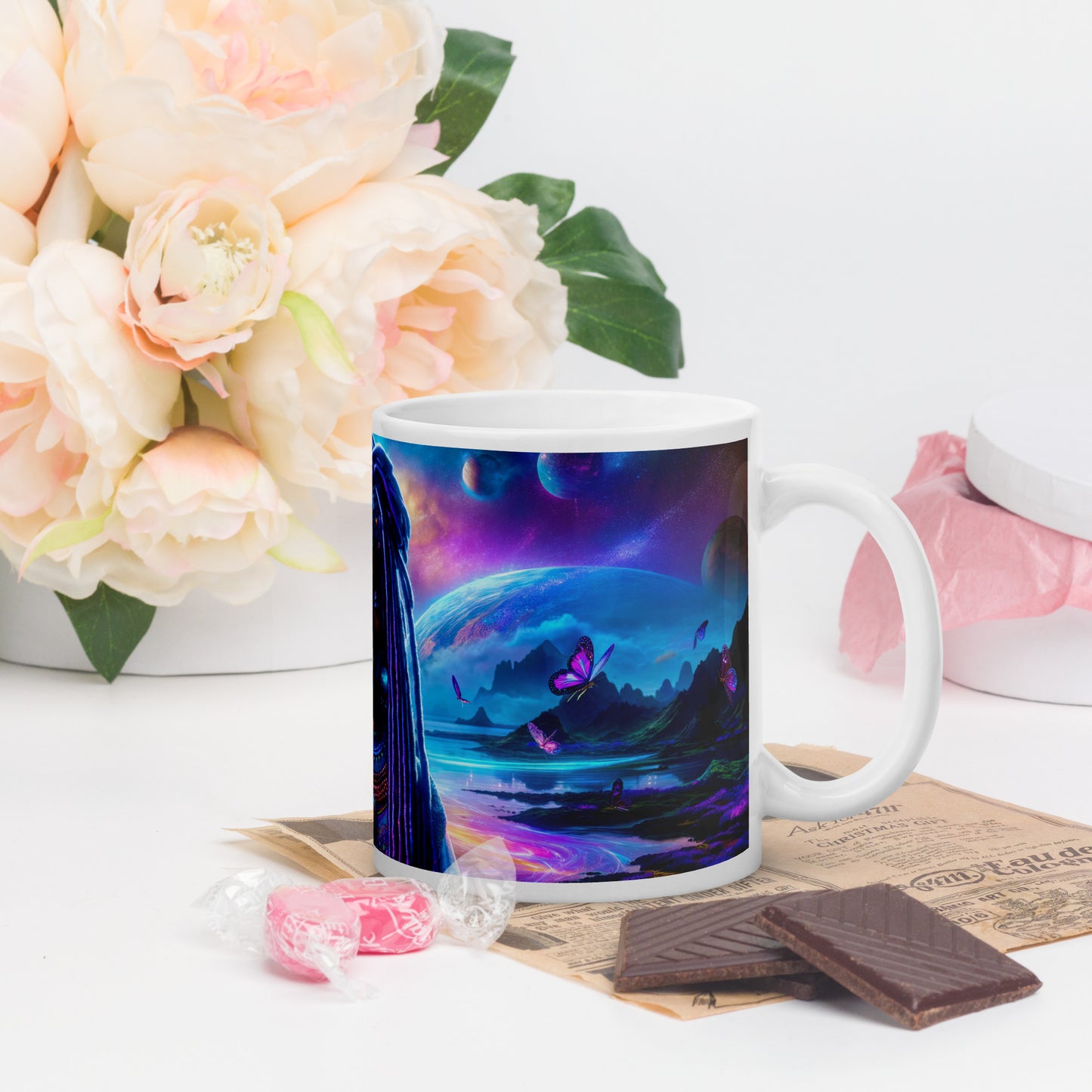 Mystic Moth Empress Mug: Sip in the Essence of Fantasy - v2 - 11oz