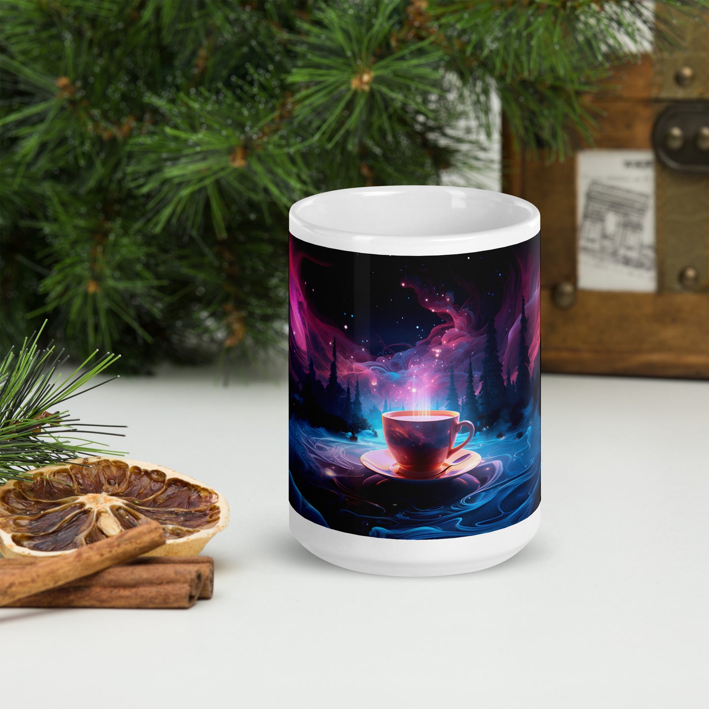 Cosmic Coffee Cups Mug Wrap v3 - 15oz