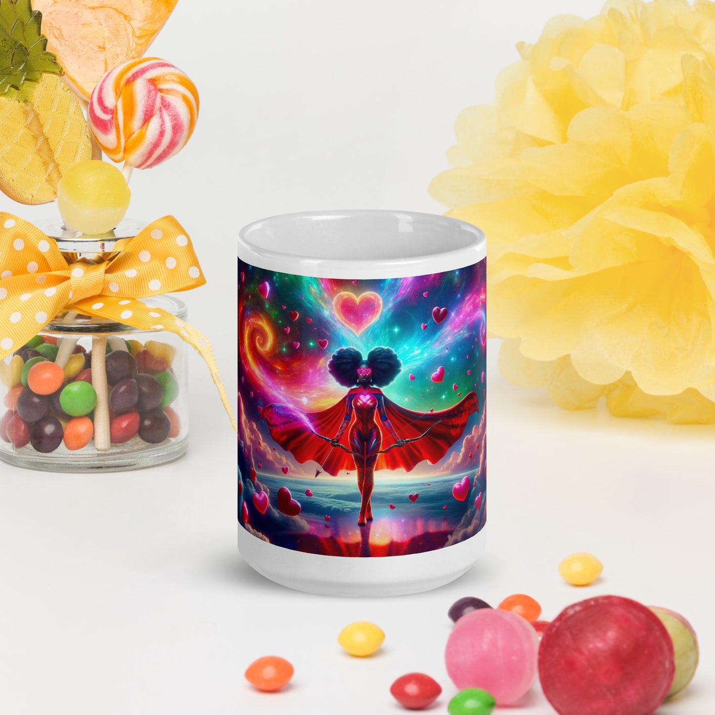 Heartstring Archer - Cosmic Love Cupid Coffee Mug - v2 - 15oz