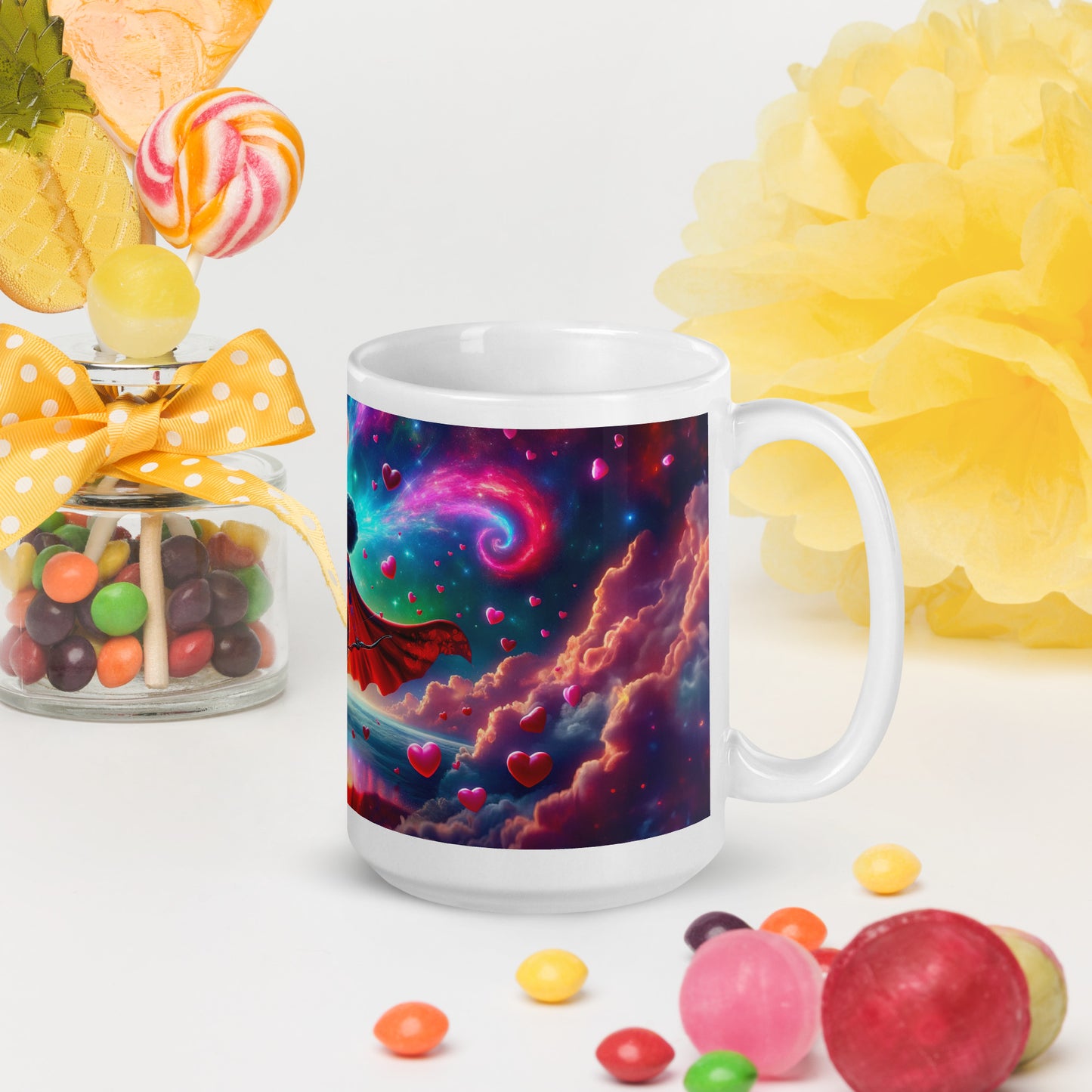 Heartstring Archer - Cosmic Love Cupid Coffee Mug - v1 - 15oz