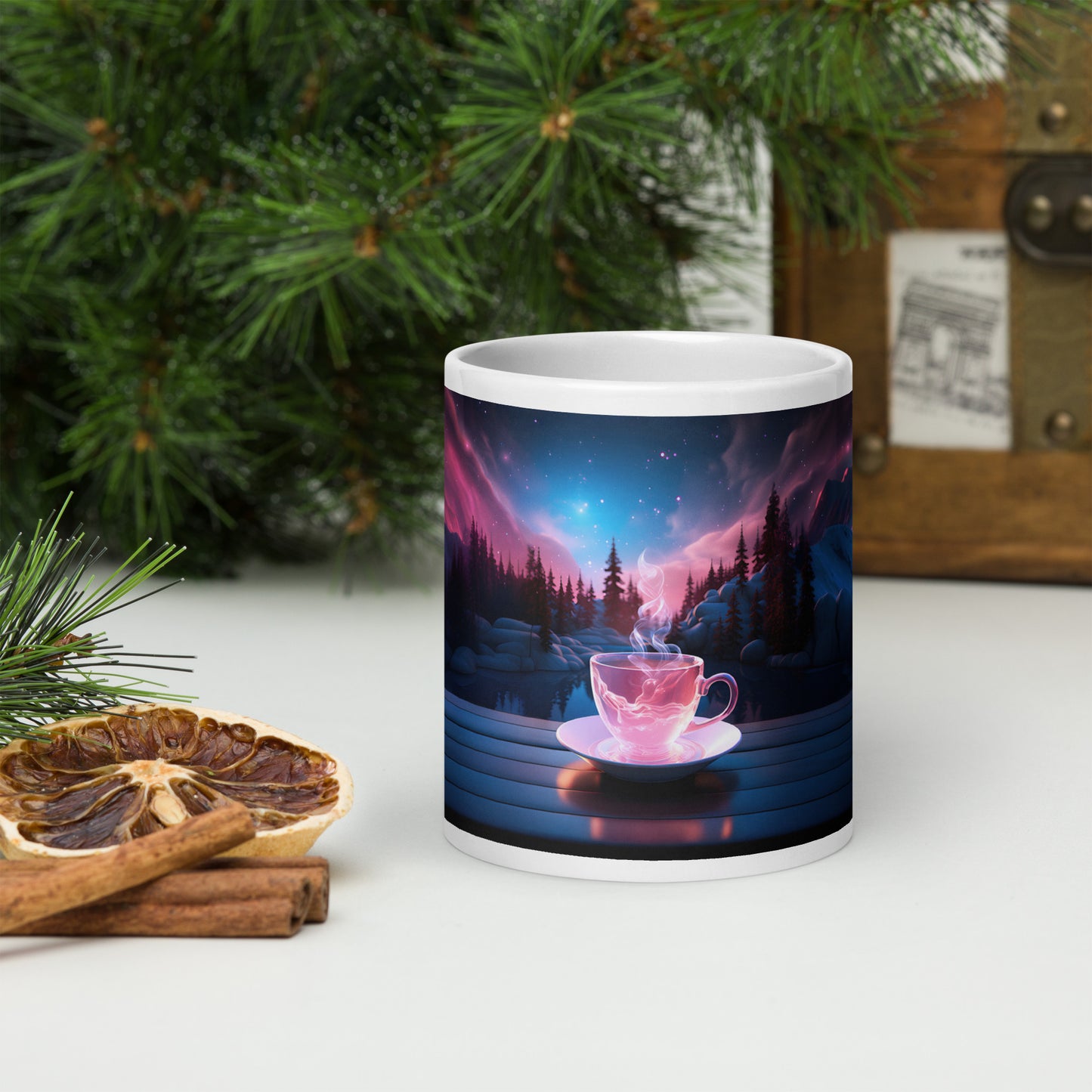 Cosmic Coffee Cups Mug Wrap v4 - 20oz