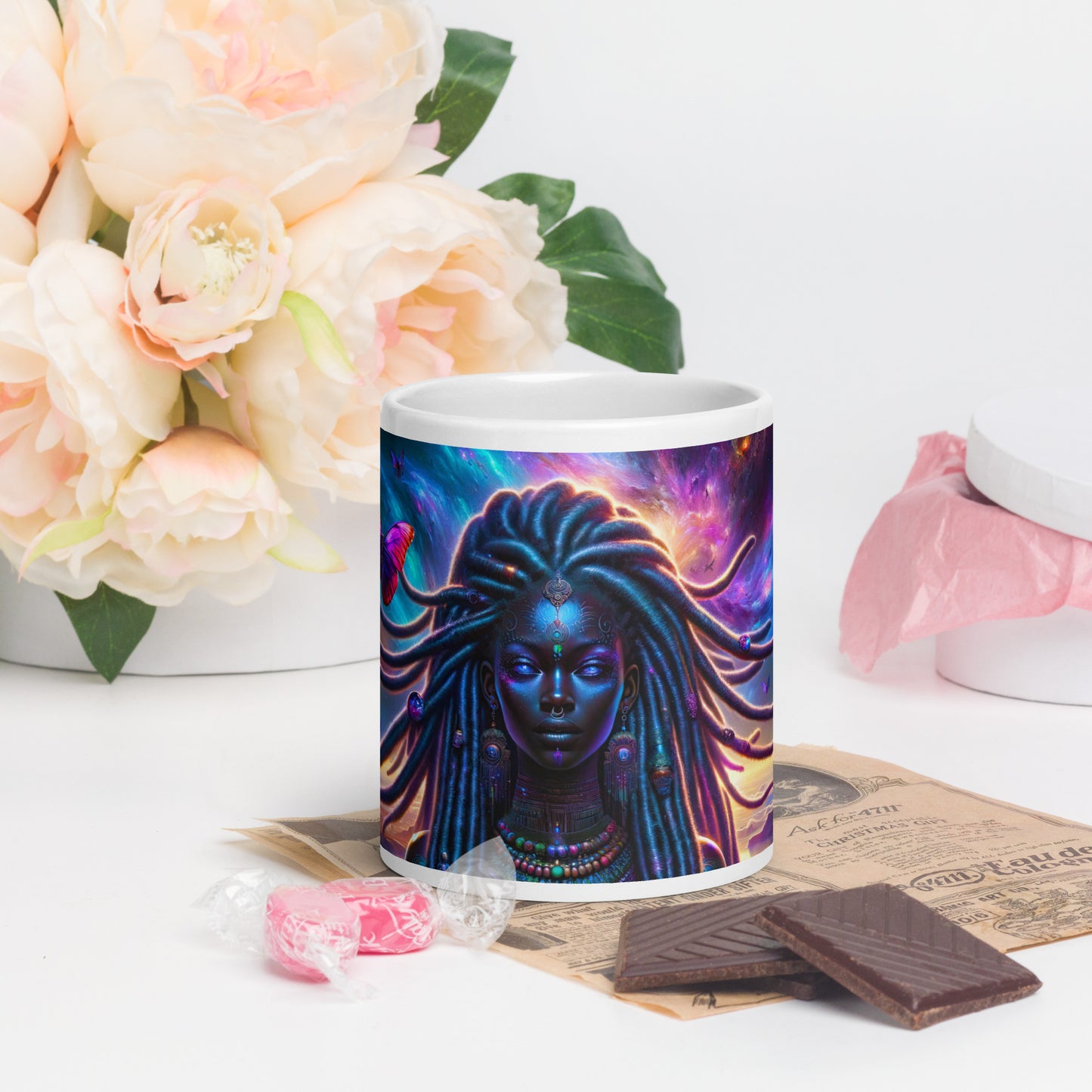 Mystic Moth Empress Mug: Sip in the Essence of Fantasy - v1 - 20oz