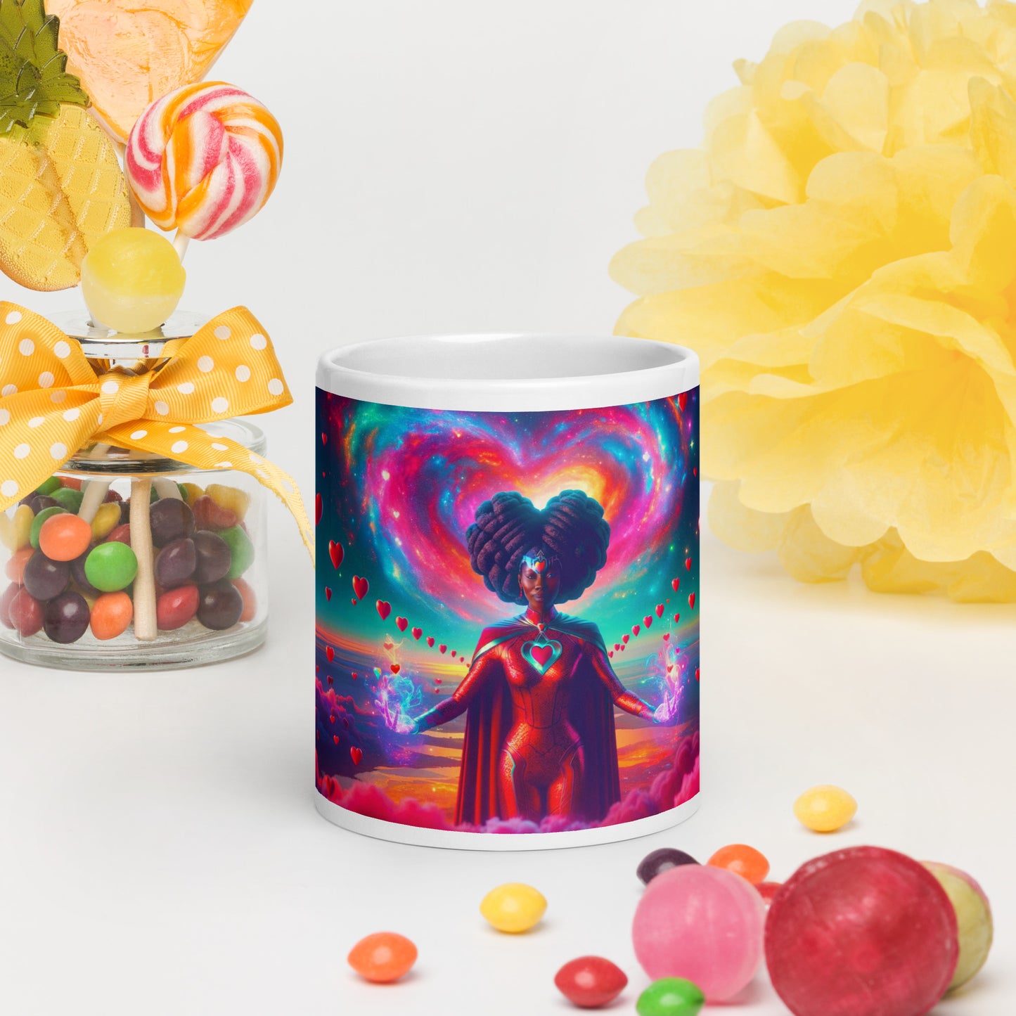 Heartstring Archer - Cosmic Love Cupid Coffee Mug - v7 - 20oz