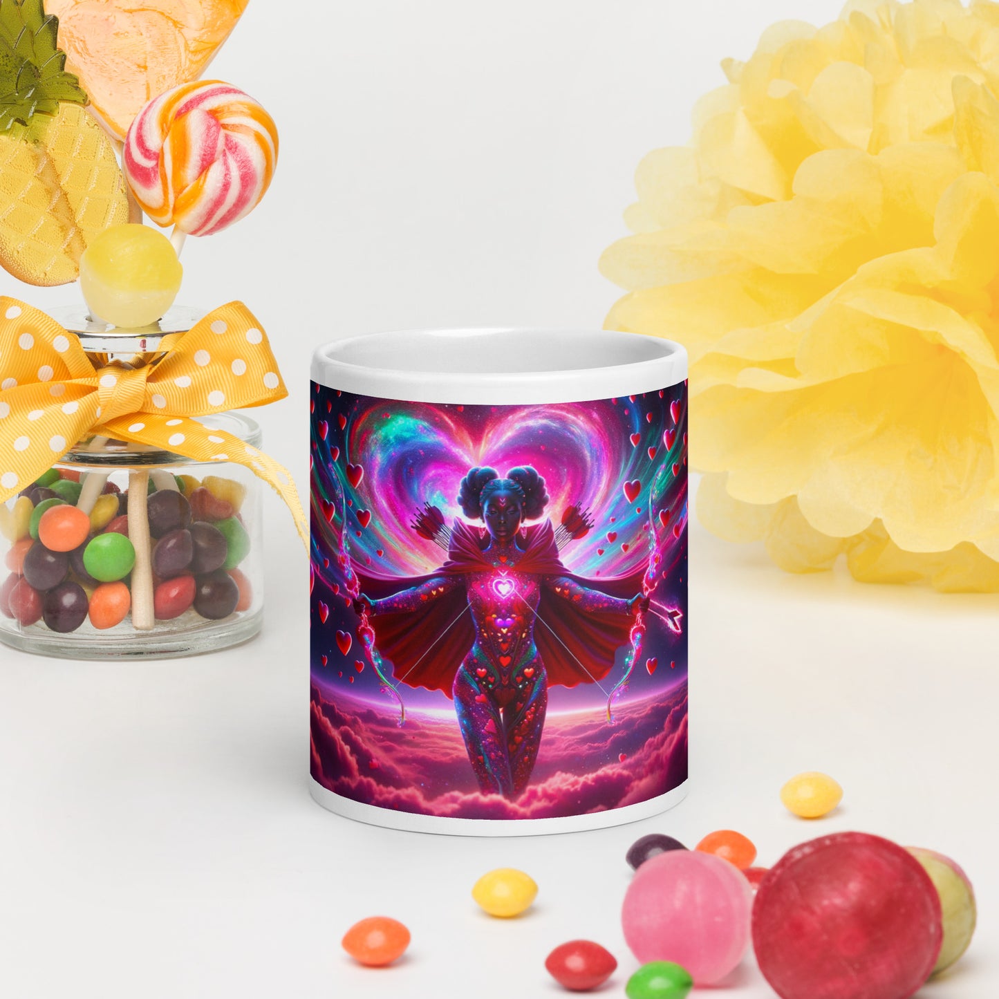 Heartstring Archer - Cosmic Love Cupid Coffee Mug - v8 - 20oz