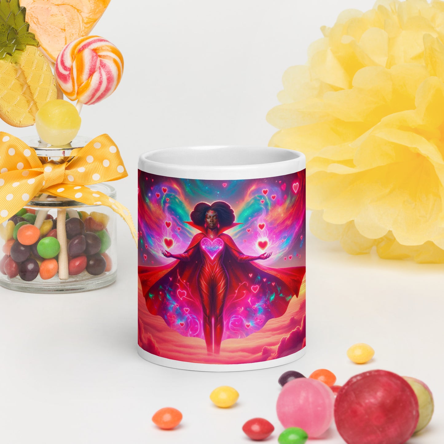 Heartstring Archer - Cosmic Love Cupid Coffee Mug - v10 - 20oz