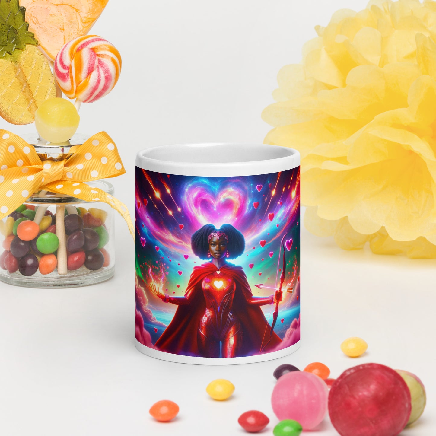 Heartstring Archer - Cosmic Love Cupid Coffee Mug - v11 - 20oz