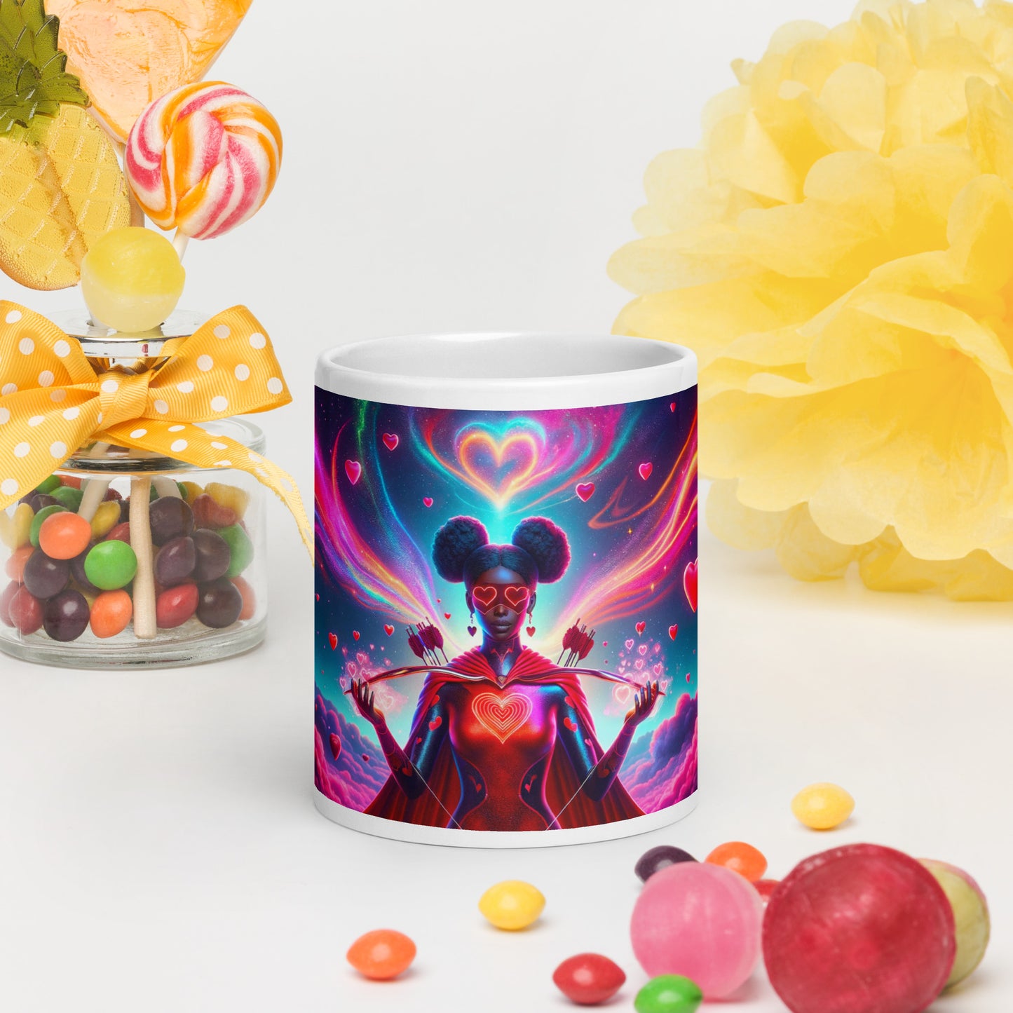 Heartstring Archer - Cosmic Love Cupid Coffee Mug - v13 - 20oz