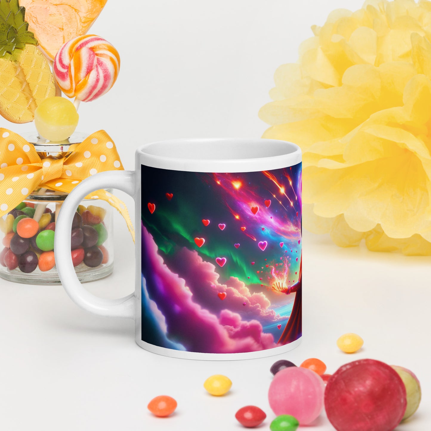 Heartstring Archer - Cosmic Love Cupid Coffee Mug - v11 - 20oz