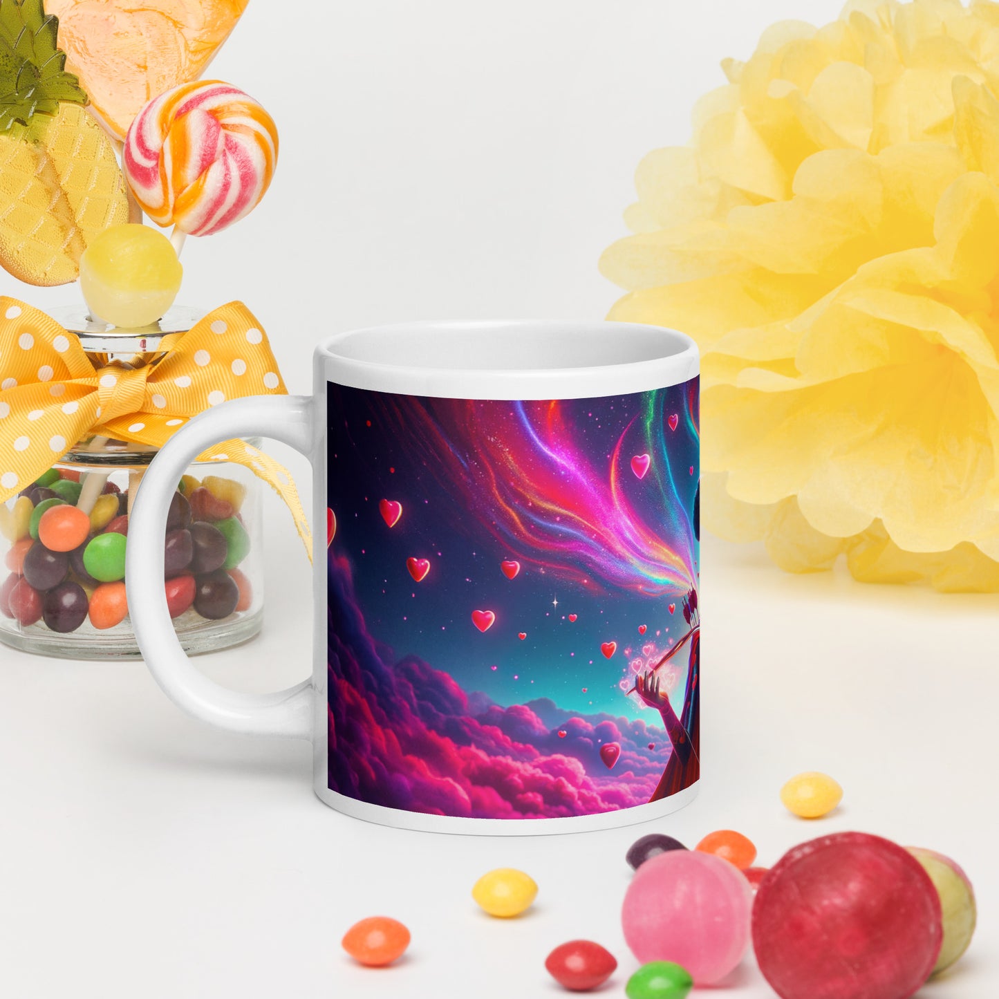 Heartstring Archer - Cosmic Love Cupid Coffee Mug - v13 - 20oz