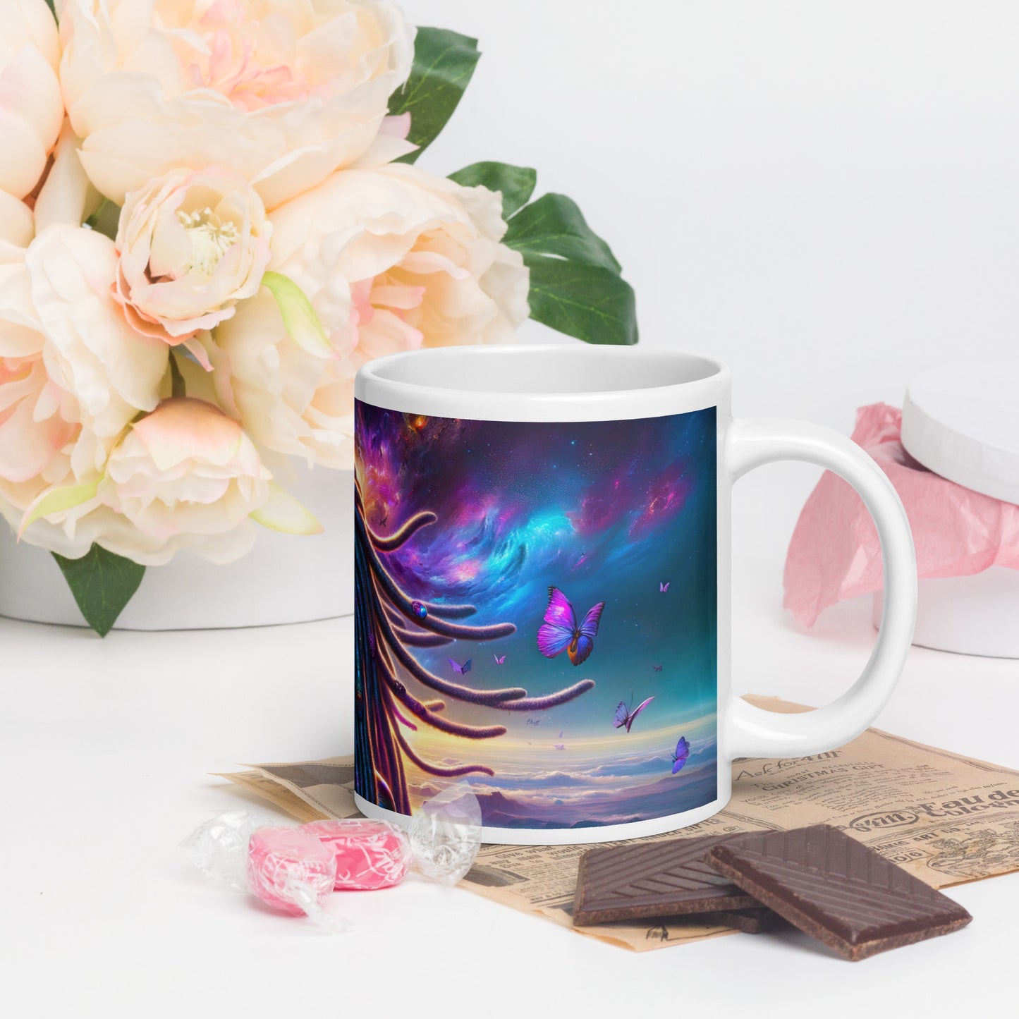 Mystic Moth Empress Mug: Sip in the Essence of Fantasy - v1 - 20oz