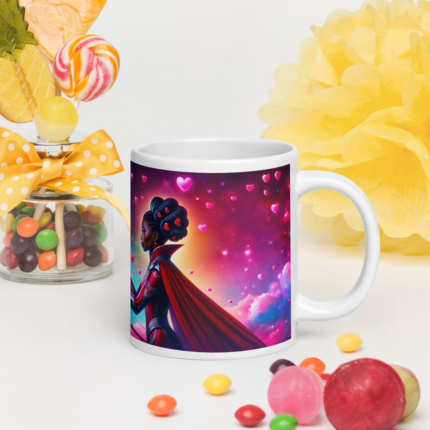 Heartstring Archer - Cosmic Love Cupid Coffee Mug - v5 - 20oz