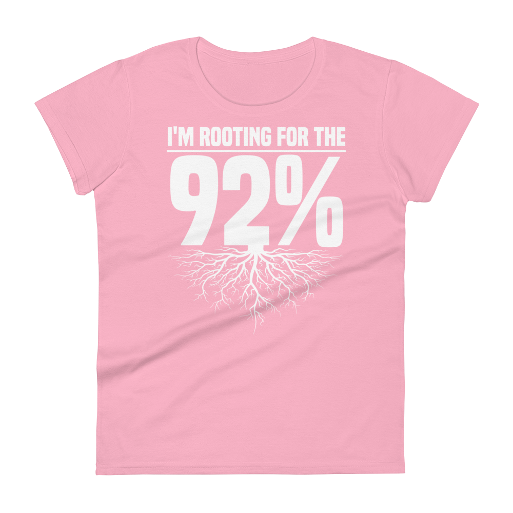 👕Rooting for the 92% Empowerment T-Shirt 🌿 - Celebrating Unity and Community - White Text - Women’s Gildan 880