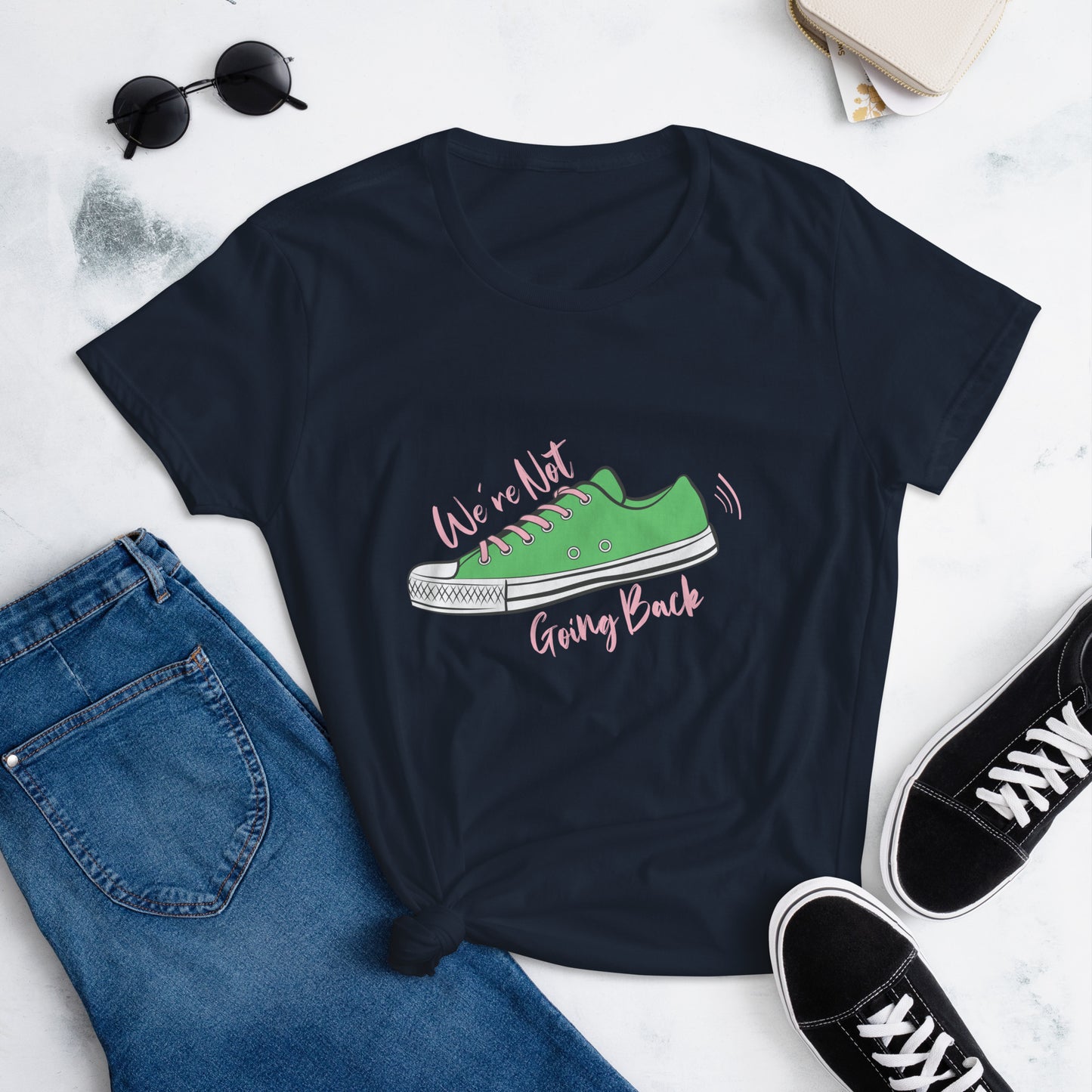 🌟 We're Not Going Back" Graphic Tee - Make a Statement -Green 🌟