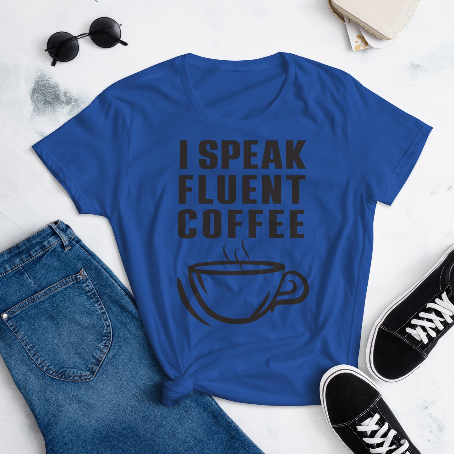 I Speak Fluent Coffee Small Cup - Black - TShirt