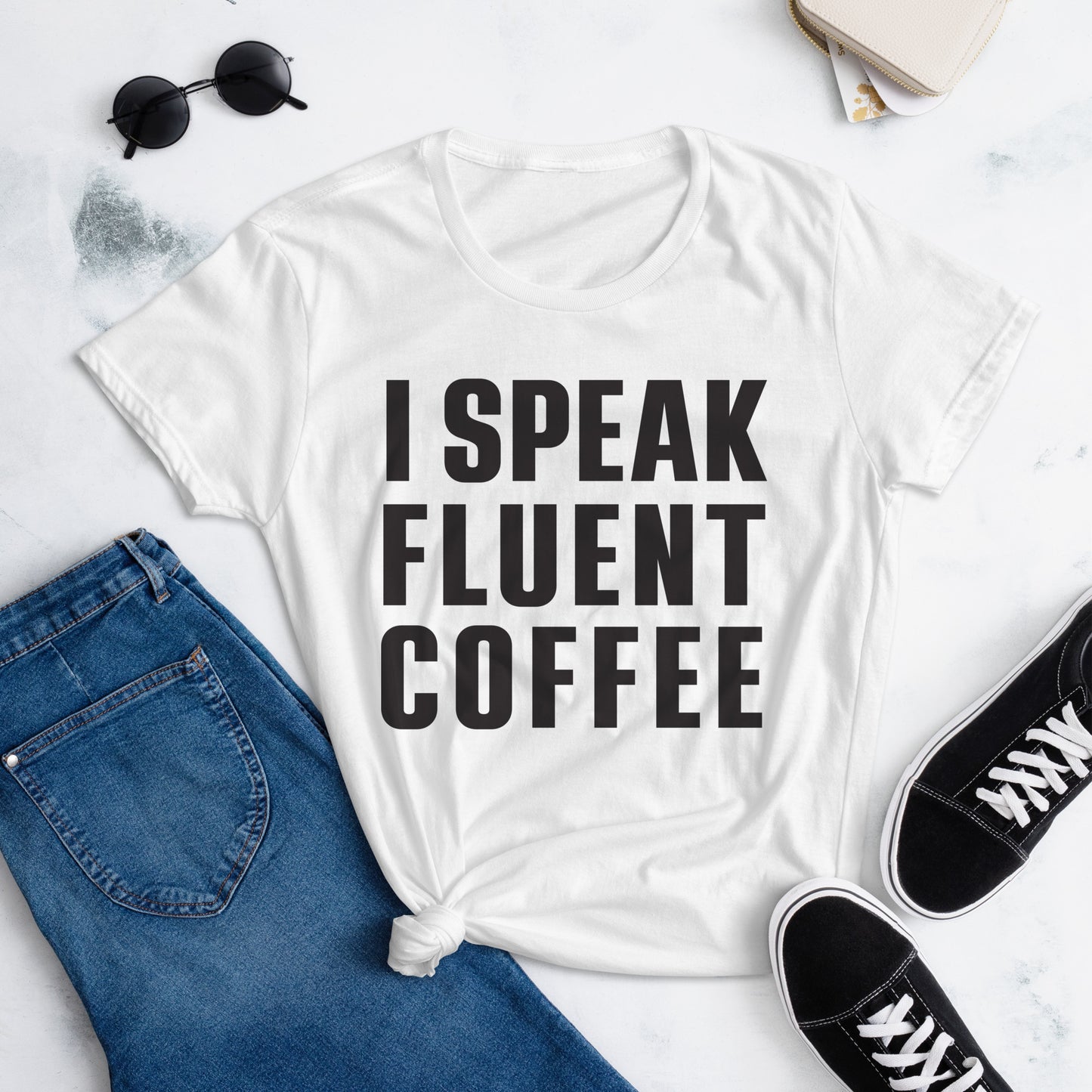 I Speak Fluent Coffee - Black - TShirt