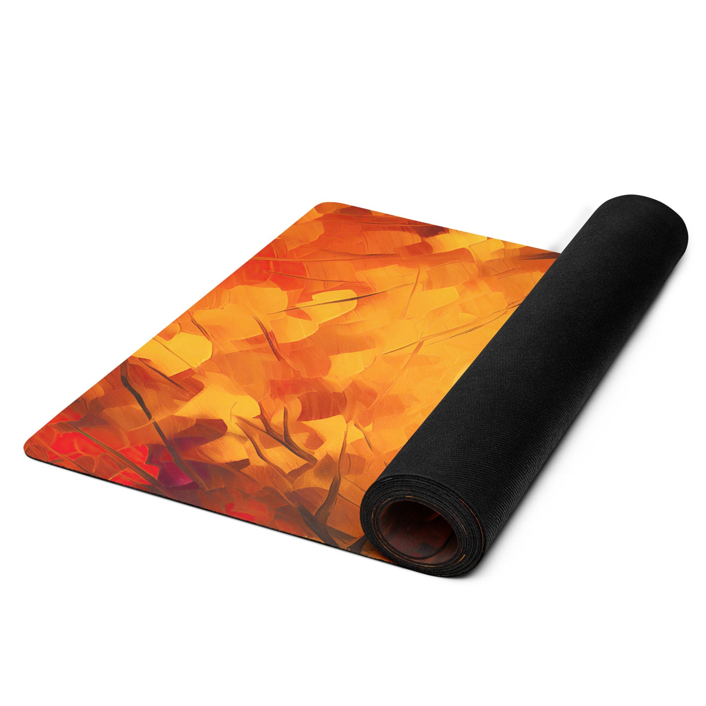 Autumn Park Stroll Yoga Mat v1 - Vertical