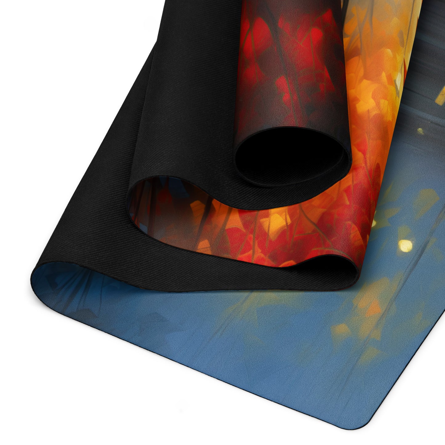 Autumn Park Stroll Yoga Mat v4 - Horizontal