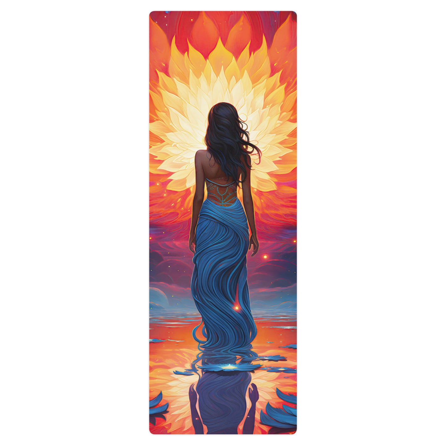 Lotus Goddess Yoga Mat v4 - Vertical