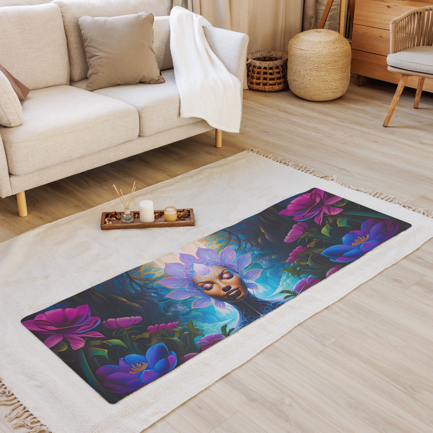 Lotus Goddess Yoga Mat v2 - Horizontal