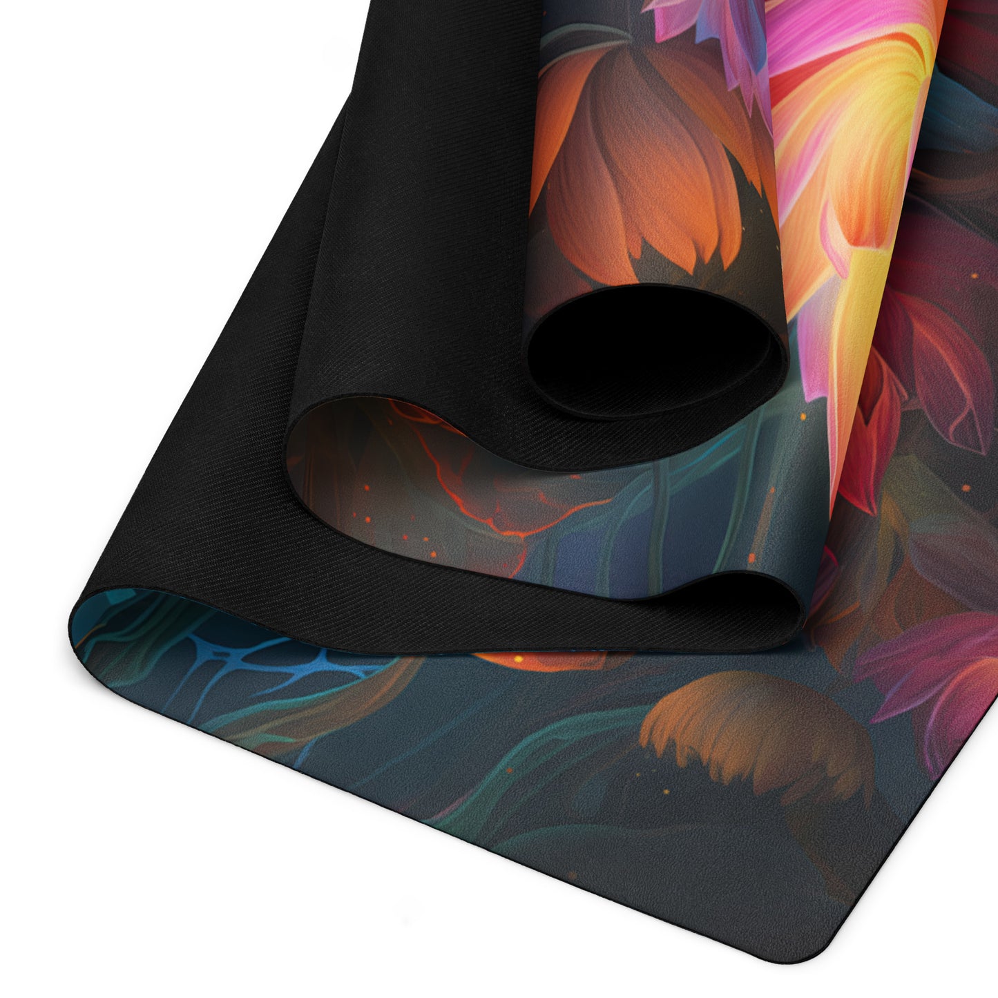 Lotus Flowers Yoga Mat v1 - Horizontal