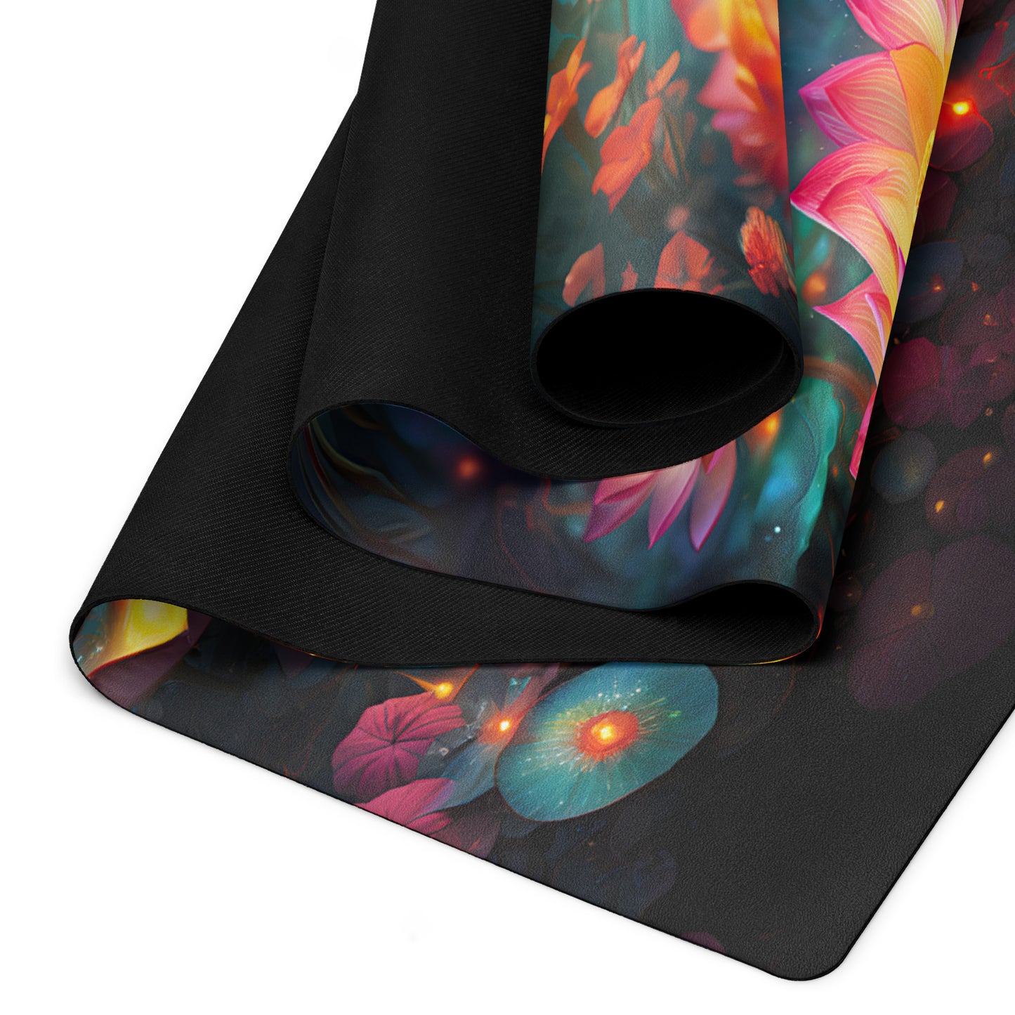 Lotus Flowers Yoga Mat v1 - Vertical