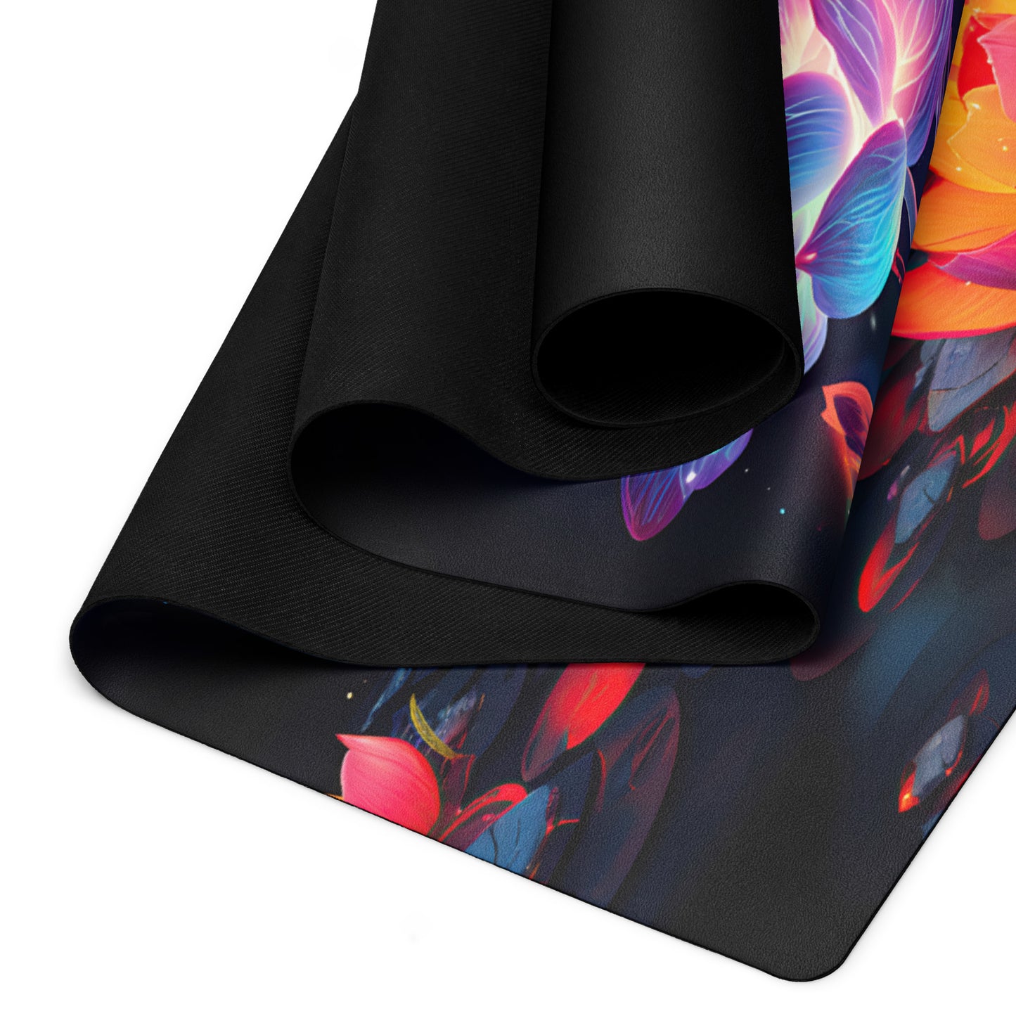 Lotus Flowers Yoga Mat v3 - Vertical