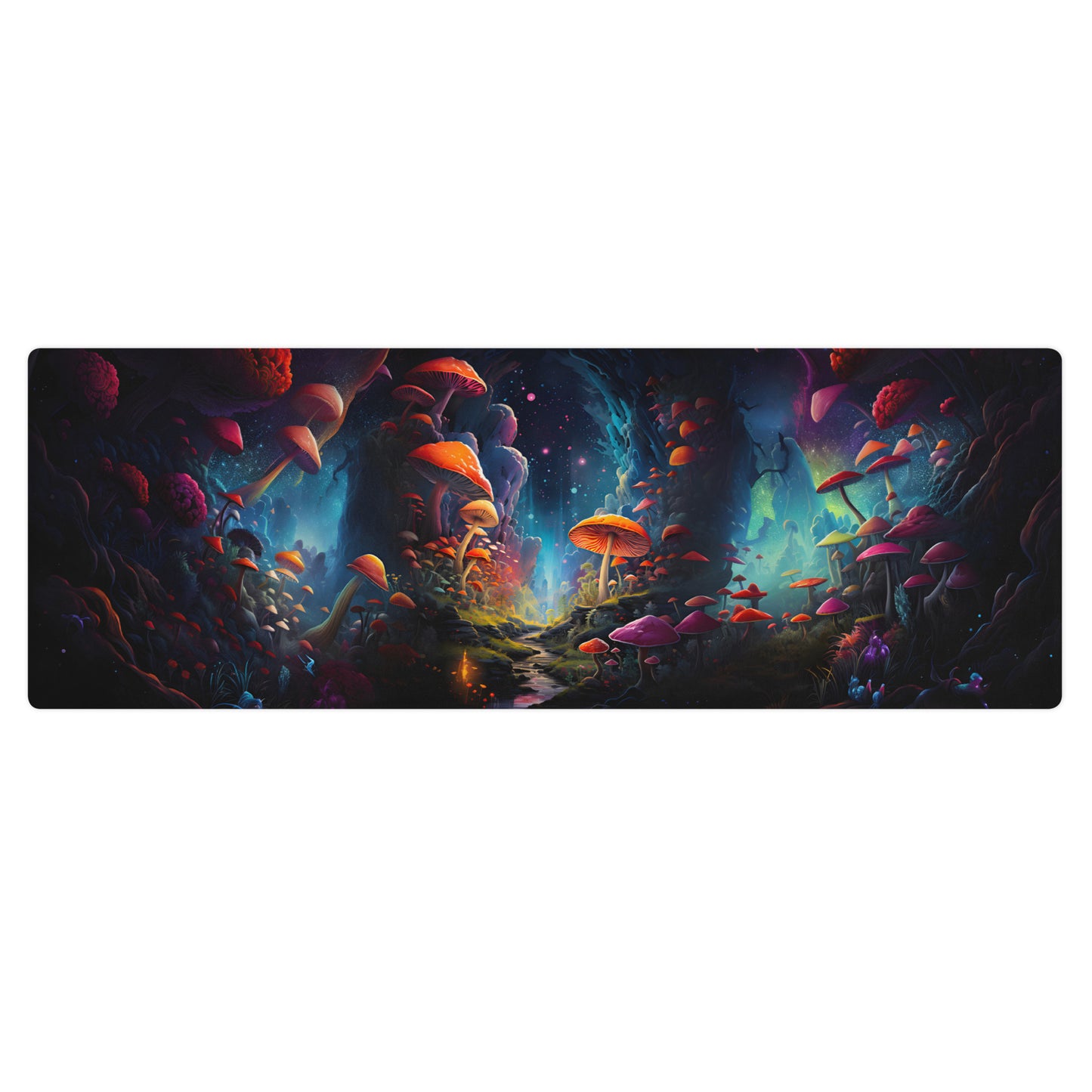 Mushroom Galaxy Yoga Mat v1 - Horizontal