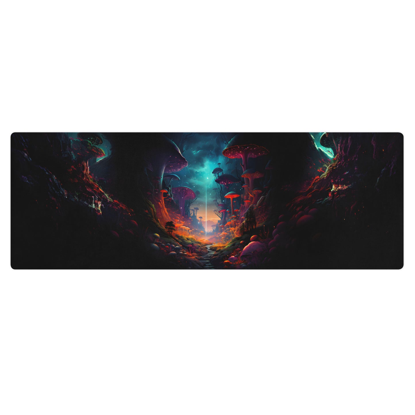 Mushroom Galaxy Yoga Mat v3 - Horizontal