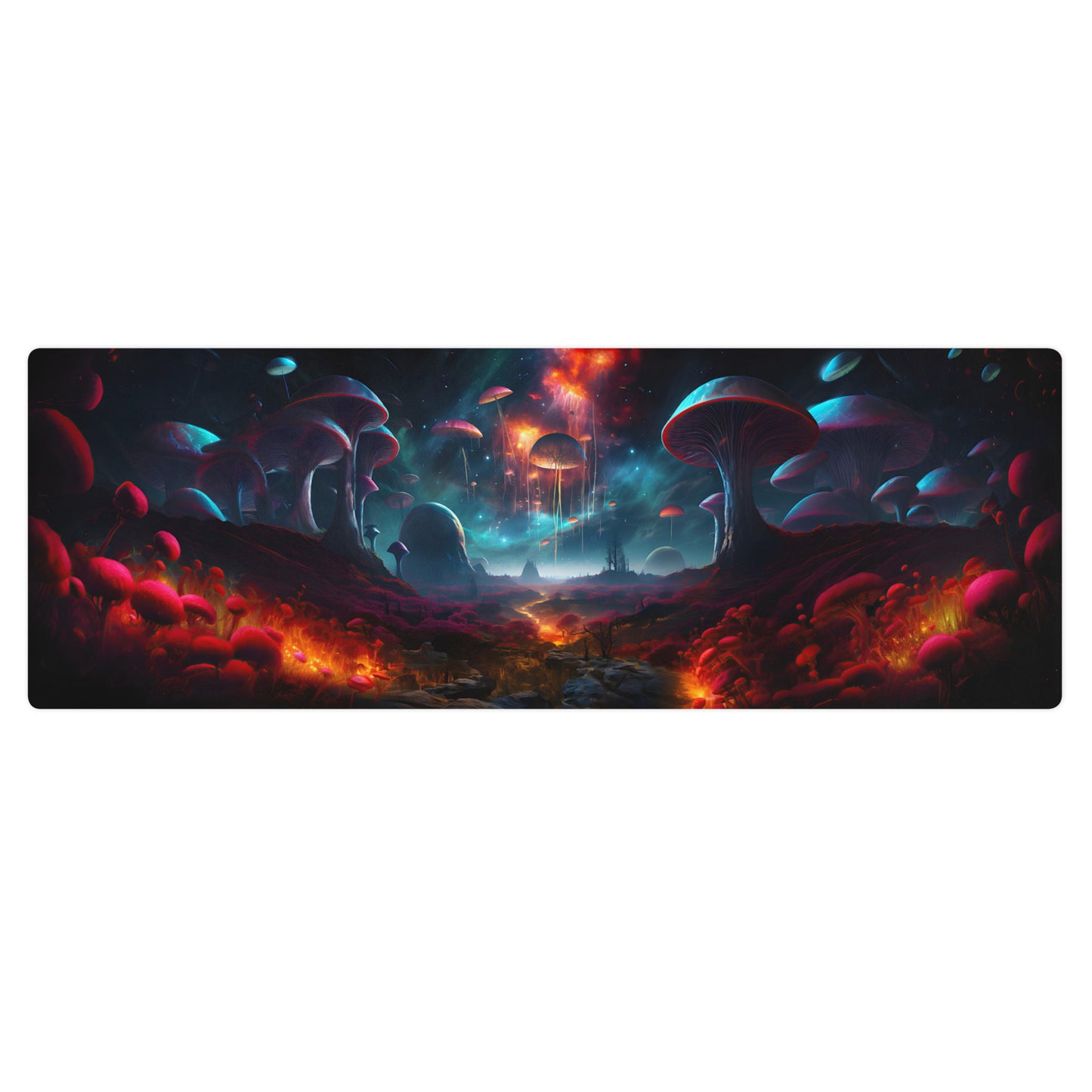 Mushroom Galaxy Yoga Mat v4 - Horizontal