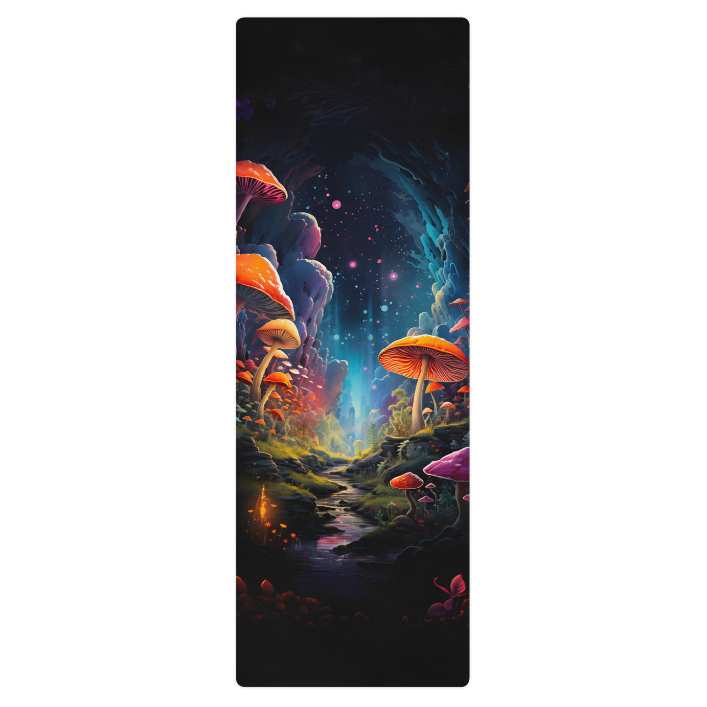 Galaxy Mushroom Yoga Mat v1 - Vertical